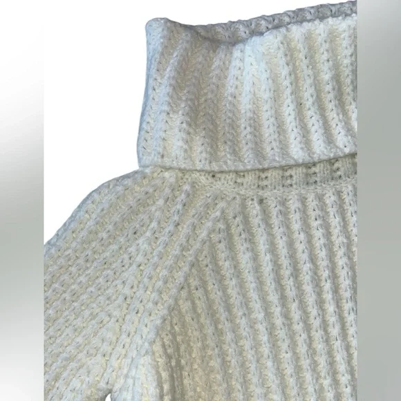 Jason Wu Cozy Ivory Chunky Shaker Turtleneck Sweater Size Small - Picture 5 of 10
